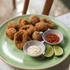 Calamares y Croquetas de Salmón