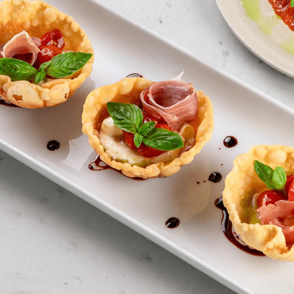 Canastas Stracciatella y Prosciutto